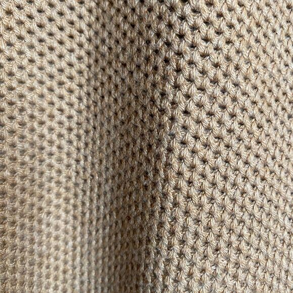 Tommy Hilfiger Tan Knit Sweater Pima-Cotton Merino-Wool Shawl-Collar Mens XL - Picture 4 of 10